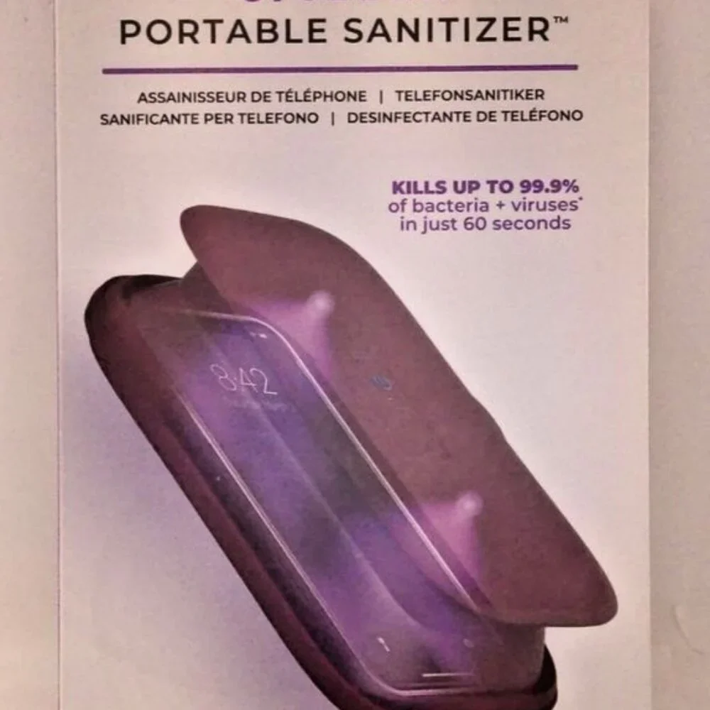 HOMEDICS Phone Sanitizer Adult OS White New‎ UV Clean Collapsible USB
